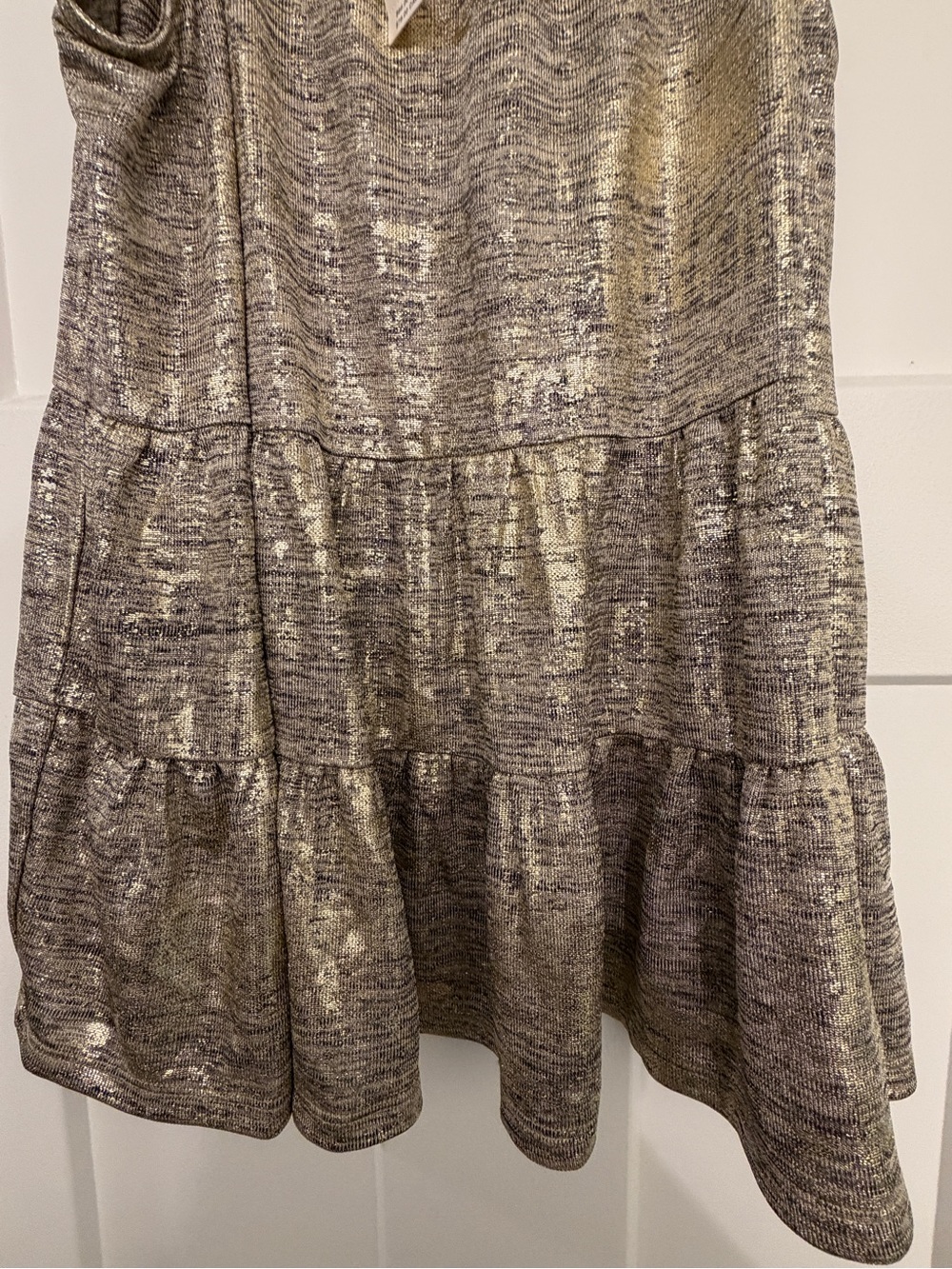Anthropologie Sunday in Brooklyn Gold XL Becca Tiered Ruffle Tank Top - Picture 6 of 9